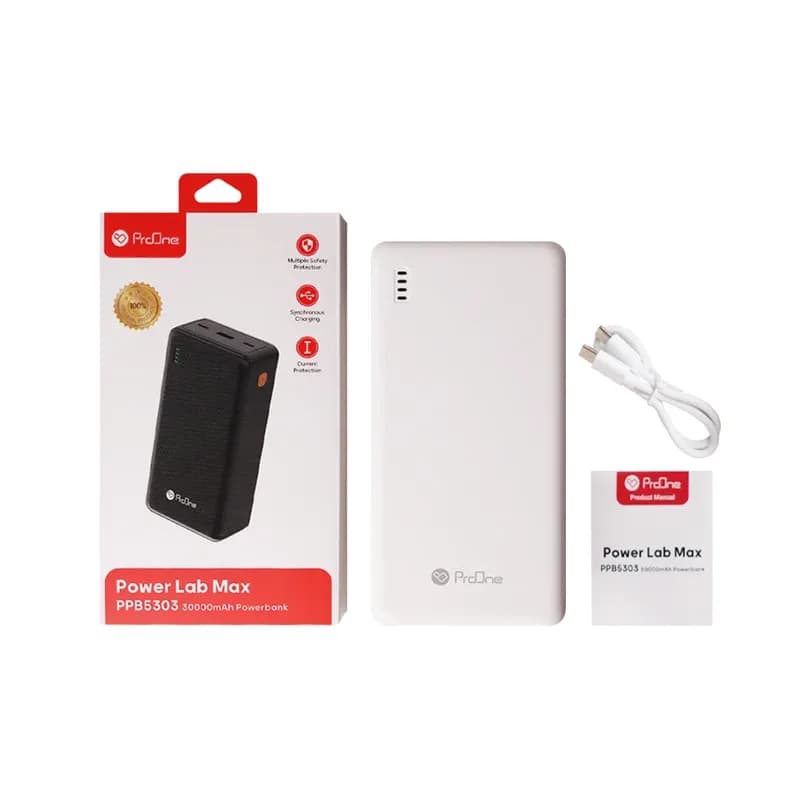 پاوربانک 30000mAh ProOne مشکی 7